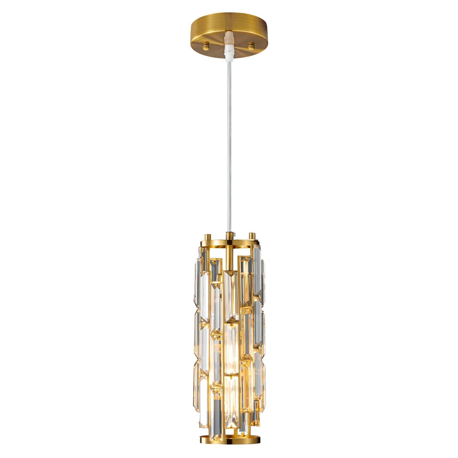 Kristy Moderne Cilinder LED Hanglamp Metaal/Crystal Zwart/Goud Slaap/Woon/Eetkamer