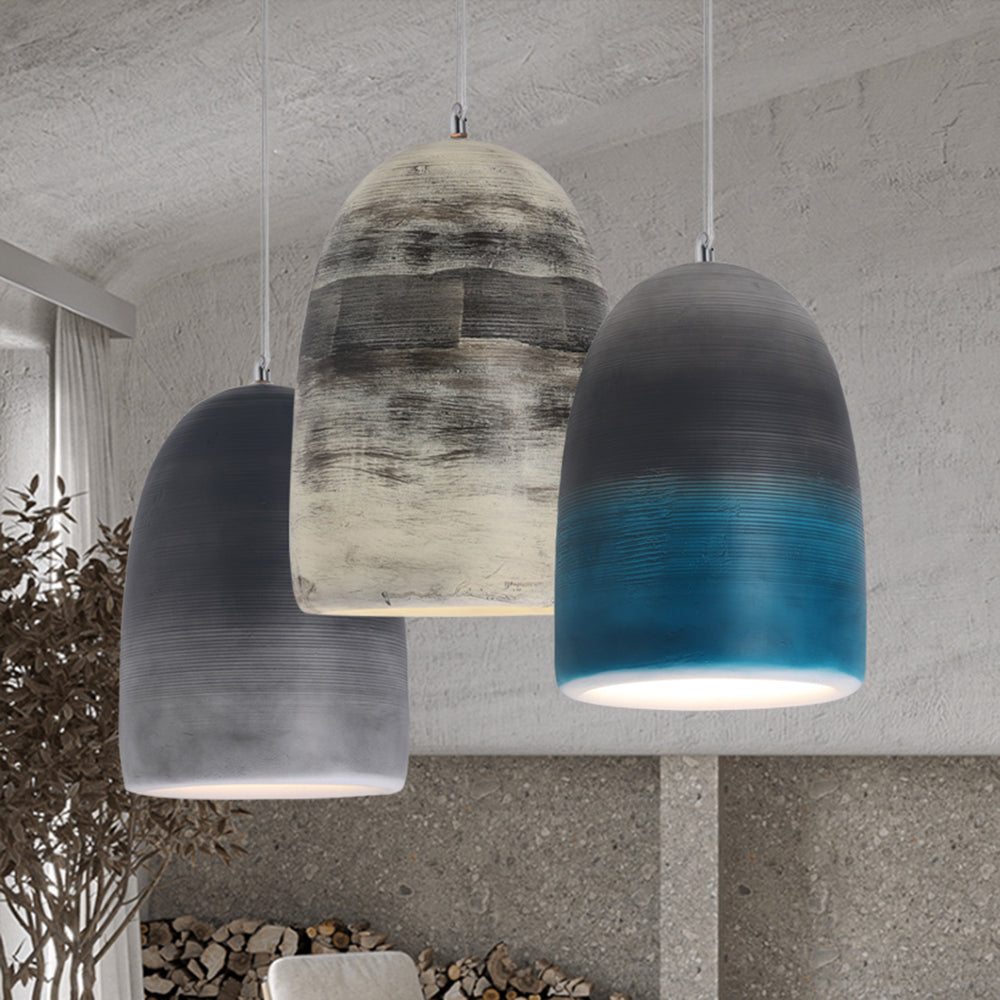 Zaid Moderne Bol LED Hanglamp Hars/Acryl Zwart/Blauw/Grijs Slaap/Woon/Eetkamer