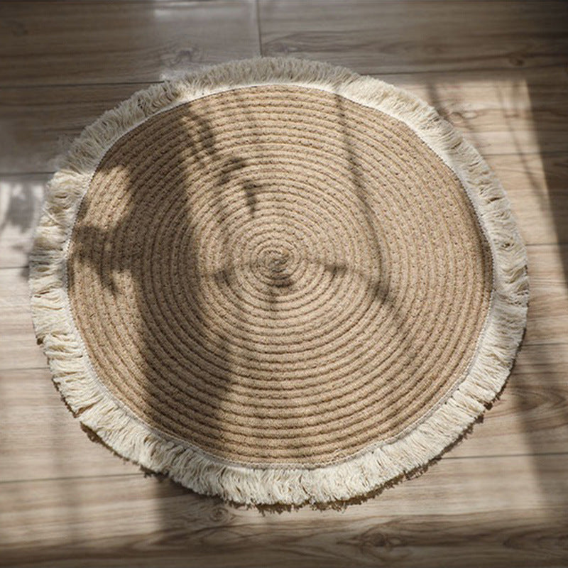 Vitality Japanse katoenen touw gevlochten kwastje tapijten, slaapkamer / woonkamer