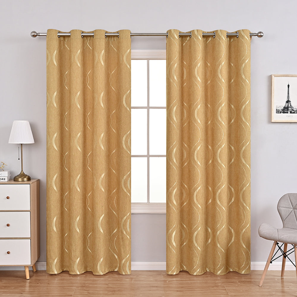 Modern Chenille Eight-Character Flower Thermal Blackout Curtain