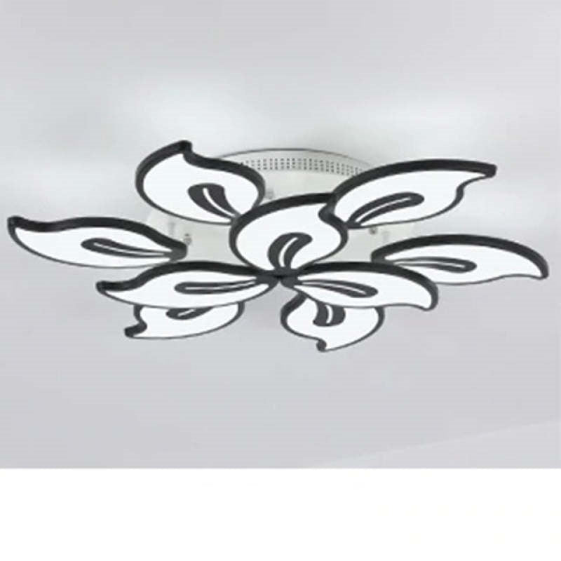 Hana Design Bloemvorm LED Plafondlamp Metaal/Acryl Wit/Zwart Woon/Slaapkamer
