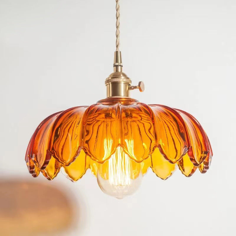 Hailie Retro LED Hanglampen Kleurrijk Metaal/Glas Bloem Eetkamer