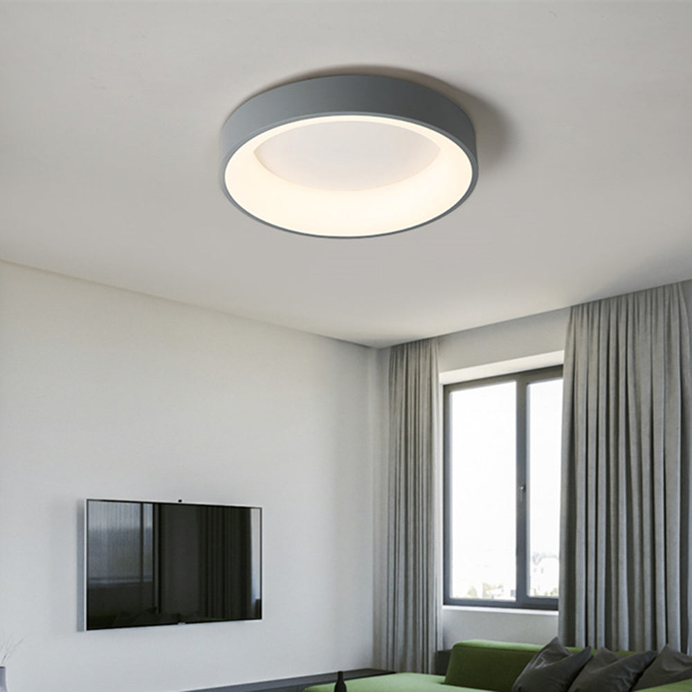 Quinn Moderne Ronde LED Plafondlamp Metaal/Acryl Wit/Grijs Woon/Eetkamer