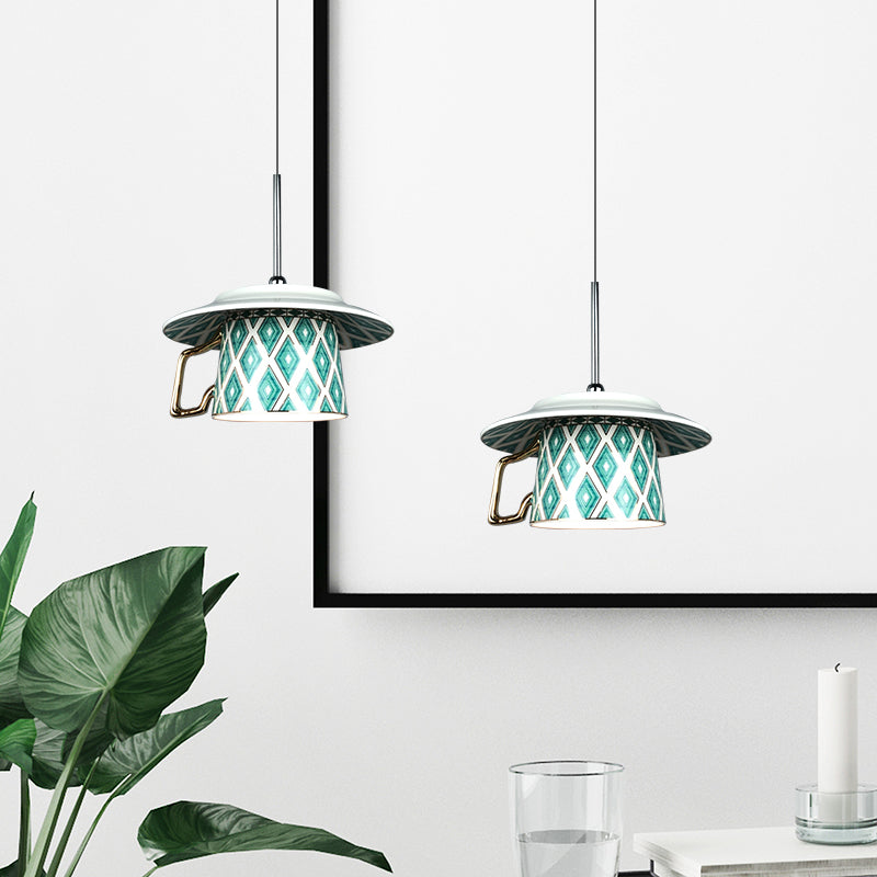 Hailie Vintage Argyle Patroon Kop Keramisch Hanglampen Slaapkamer