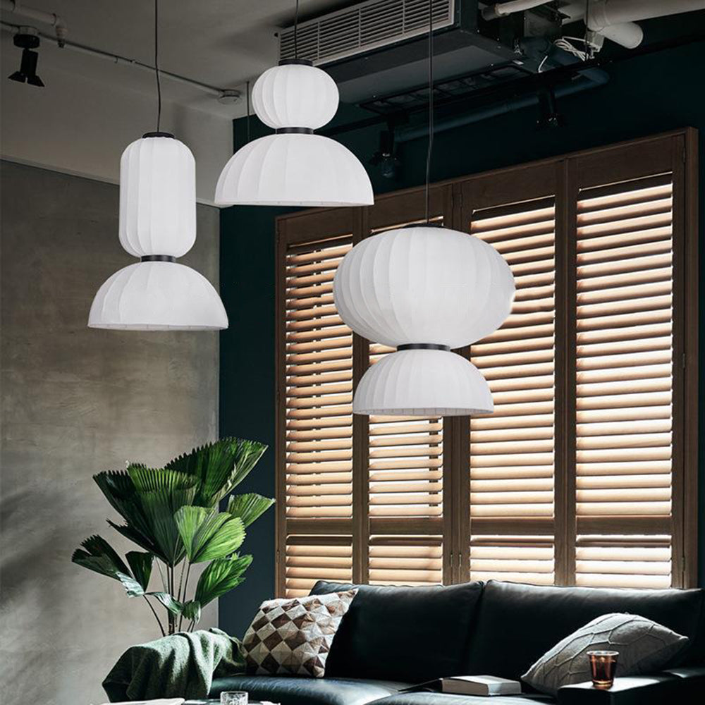 Renée Moderne LED Hanglamp Metaal/Kunstzijde Wit/Zwart Slaap/Woon/Eetkamer