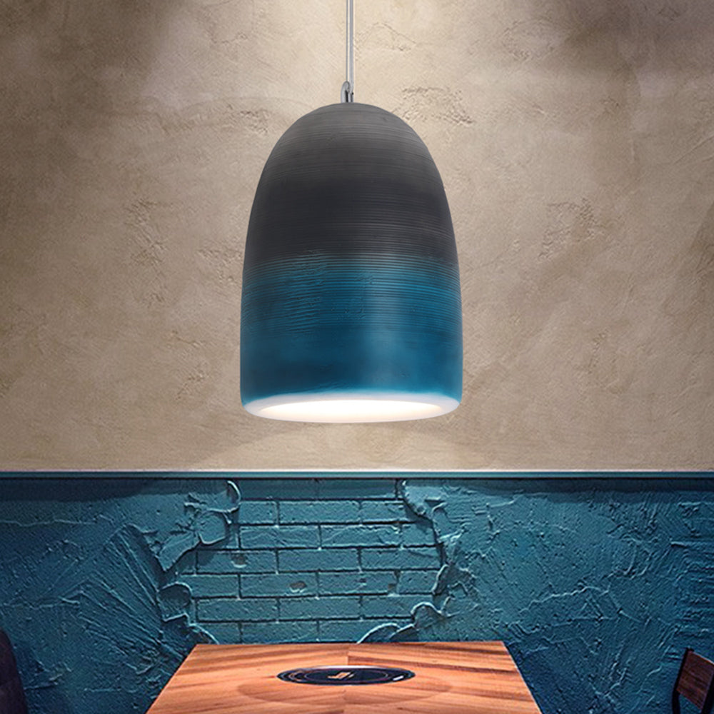 Zaid Moderne Bol LED Hanglamp Hars/Acryl Zwart/Blauw/Grijs Slaap/Woon/Eetkamer