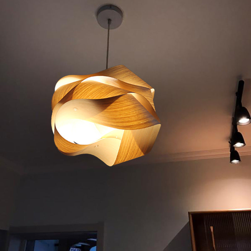 Muto Moderne LED Hanglamp Hout Woonkamer Slaapkamer