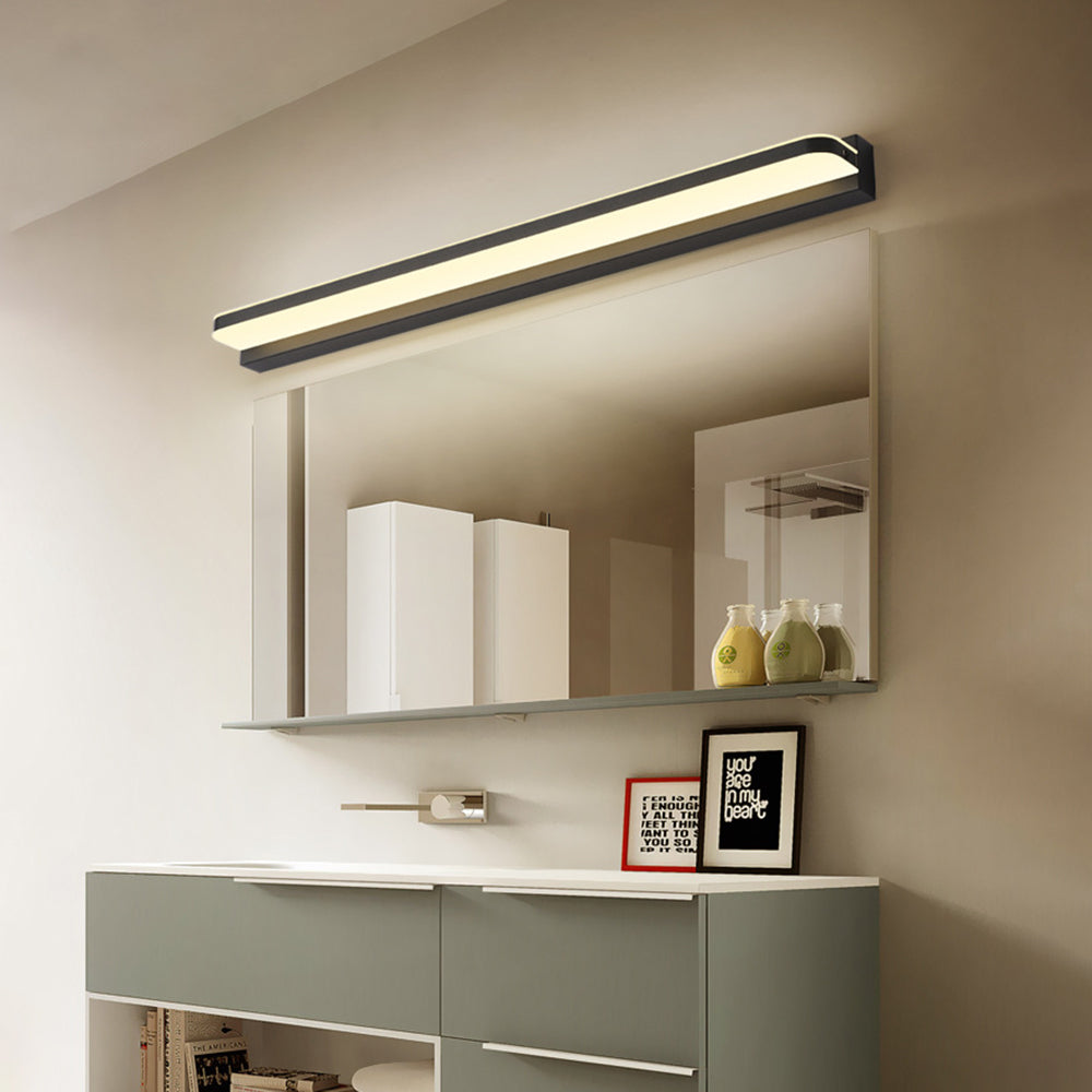 Leigh Moderne Design LED Wandlamp Rechthoekig Acryl Spiegel Zwart/Wit/Chroom/Goud Badkamer