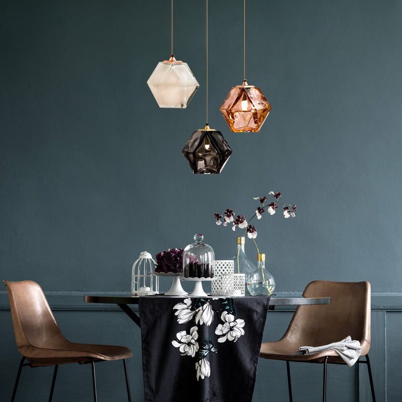 Hailie Polyhedron LED Hanglamp Metaal Glas Slaapkamer Eetkamer