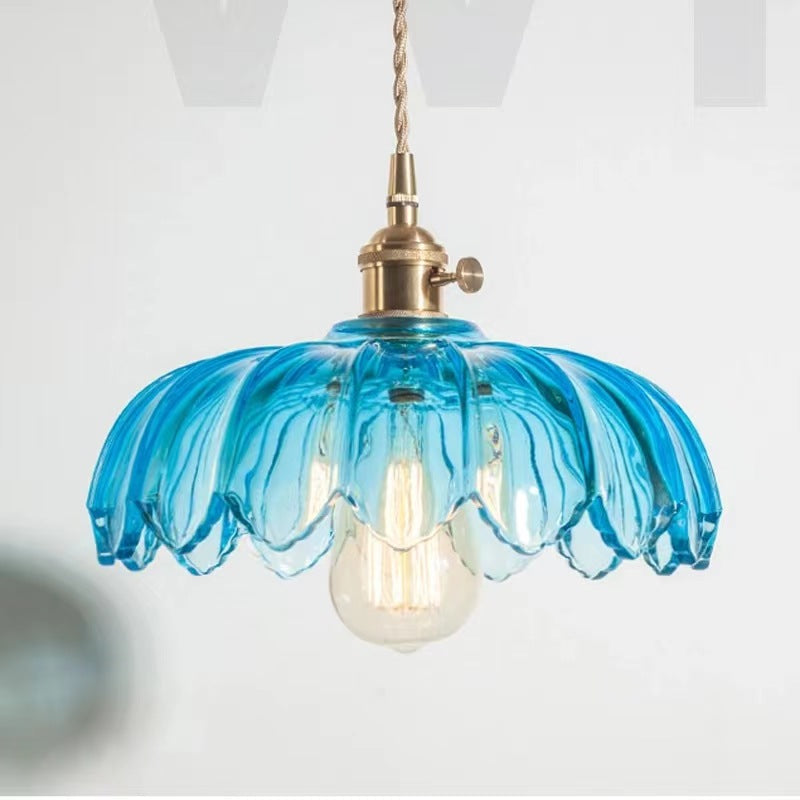 Hailie Retro LED Hanglampen Kleurrijk Metaal/Glas Bloem Eetkamer