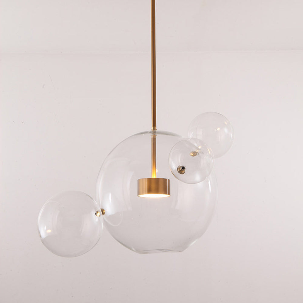 Hailie Moderne Bol LED Hanglamp Metaal/Glas Goud/Transparant Slaap/Woon/Eetkamer