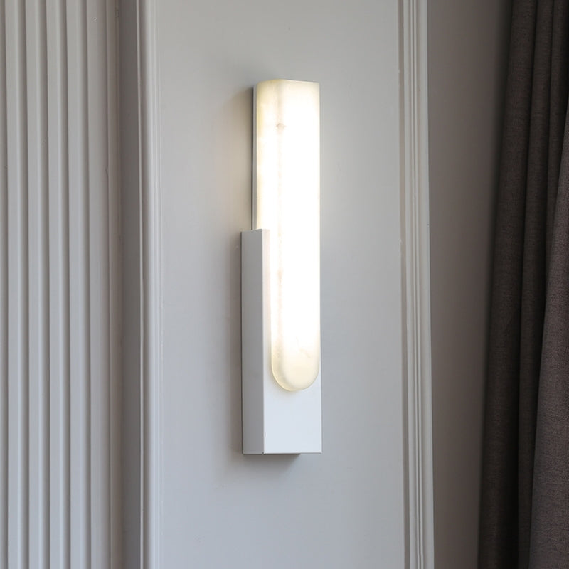 Chan Moderne Rechthoekige LED Wandlamp Metaal/Steen Slaapkamer