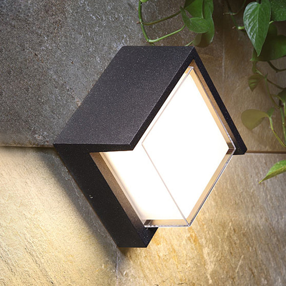 Orr Moderne Design LED Wandlamp Metaal Acryl Zwart Buiten Tuin