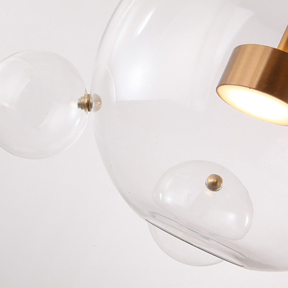 Hailie Moderne Bol LED Hanglamp Metaal/Glas Goud/Transparant Slaap/Woon/Eetkamer