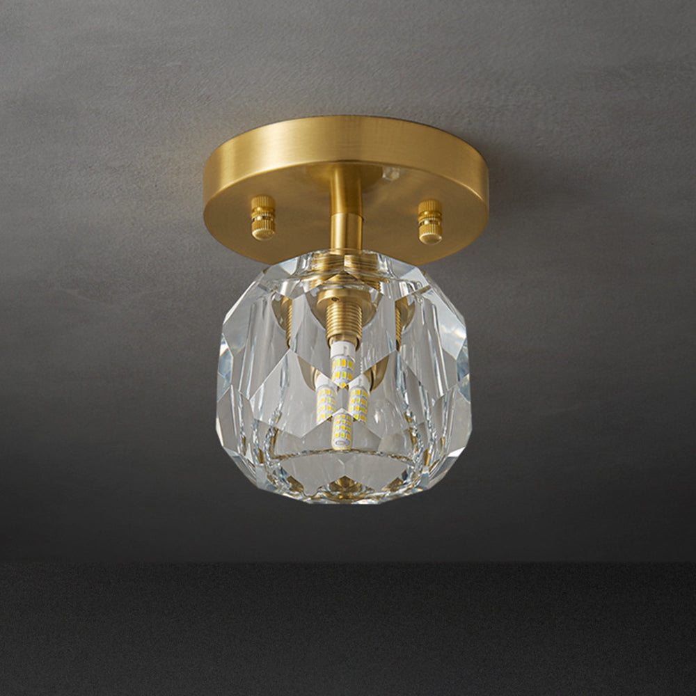 Kirsten Moderne Design LED Luxe Diamant Metaal/Acryl Plafondlamp Goud Gang/Studeerkamer