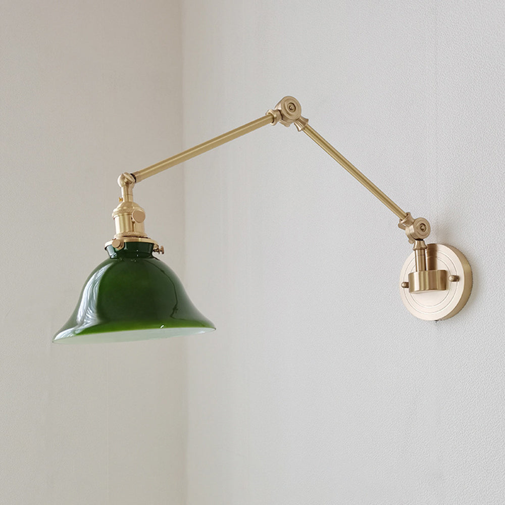 Brady Vintage Design LED Wandlamp Groen Wit Glas Metaal Eetkamer