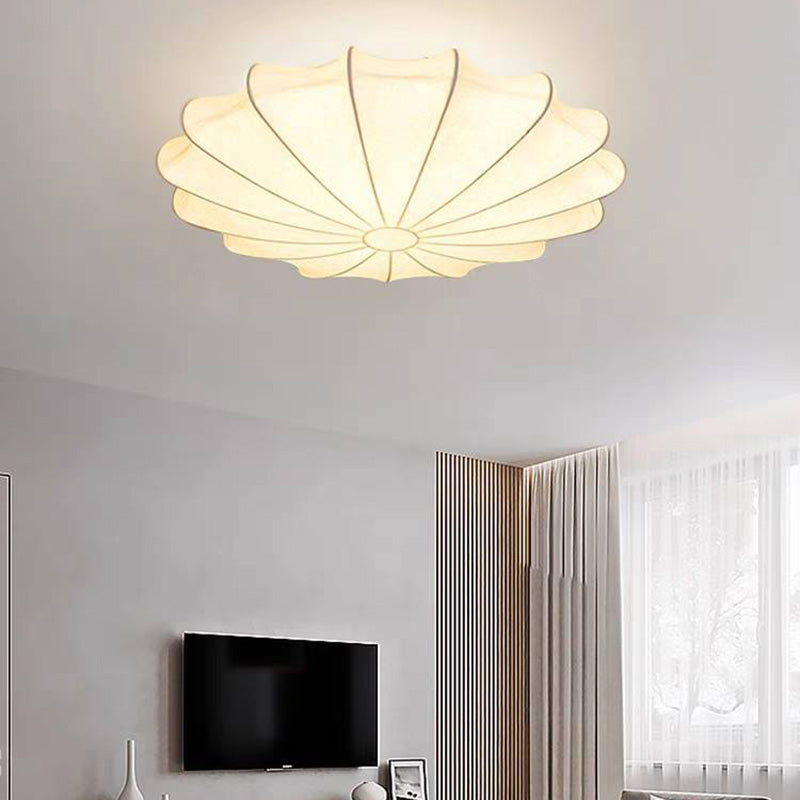 Renée Moderne Design LED Plafondlamp Stof Wit Woonkamer Keuken