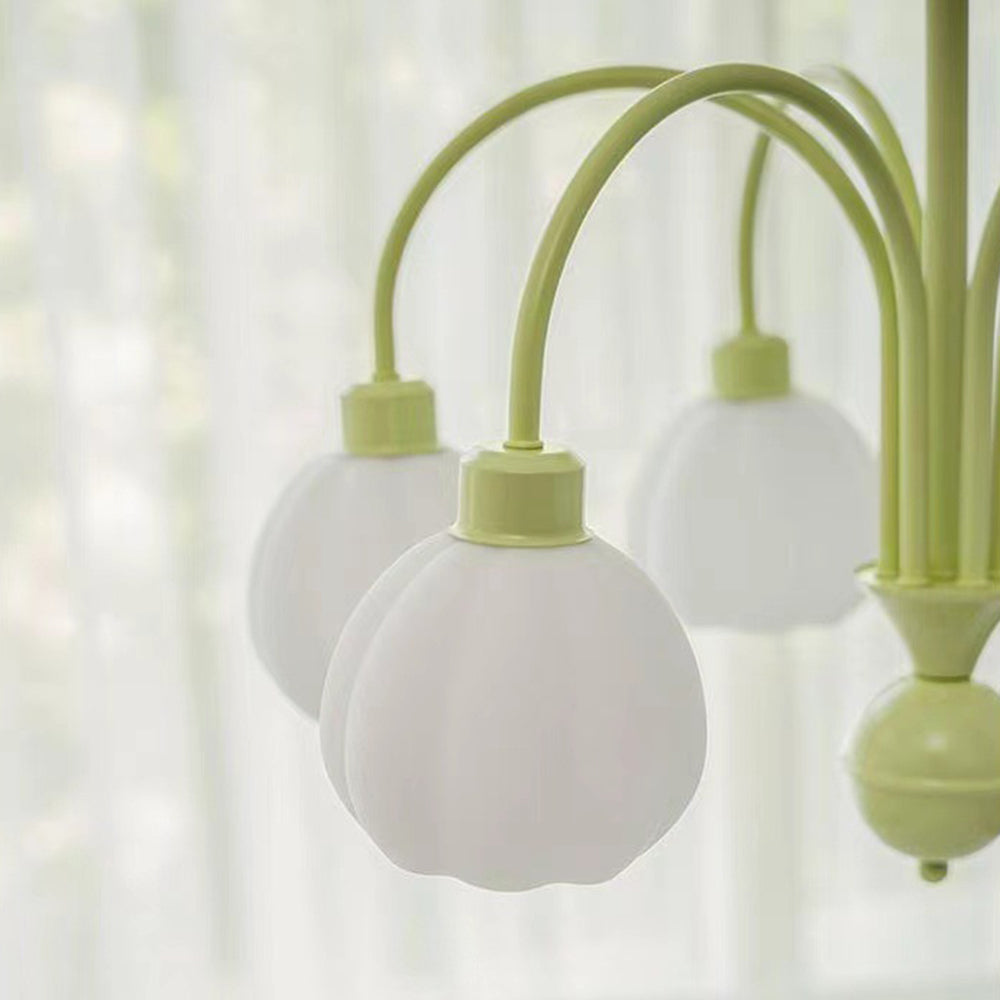 Lily Moderne Ronde LED Plafondlamp Metaal/Glas Groene Slaap/Woon/Eetkamer