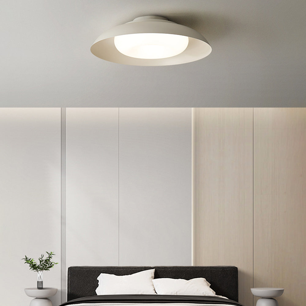 Carins Moderne Komvormig LED Plafondlamp Metaal/Acryl Wit Slaap/Woon/Eetkamer