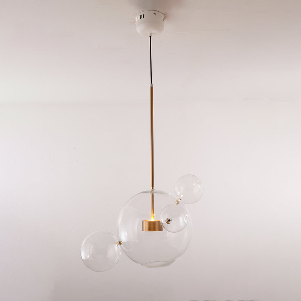 Hailie Moderne Bol LED Hanglamp Metaal/Glas Goud/Transparant Slaap/Woon/Eetkamer