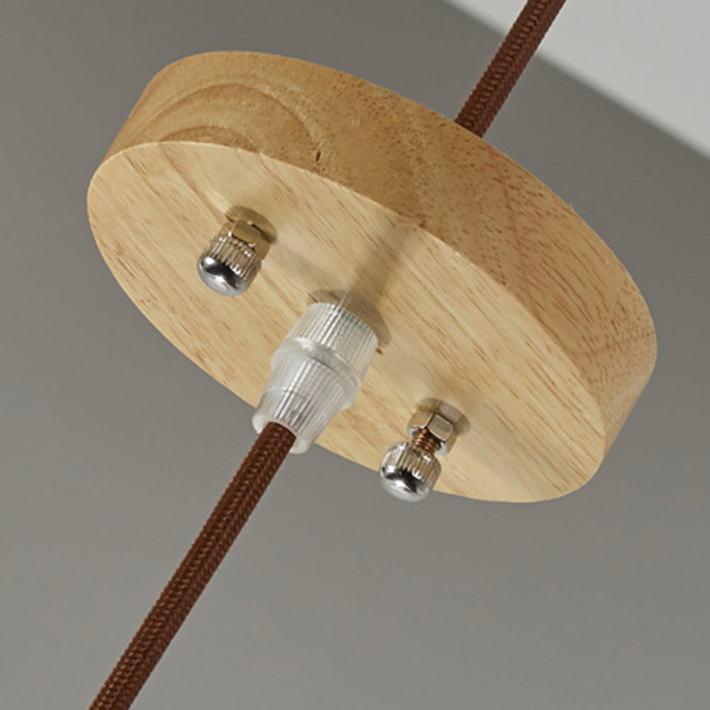 Ozawa Moderne Cilindrisch LED Vogelkooi Hanglamp Hout/Stof Slaap/Woon/Eetkamer