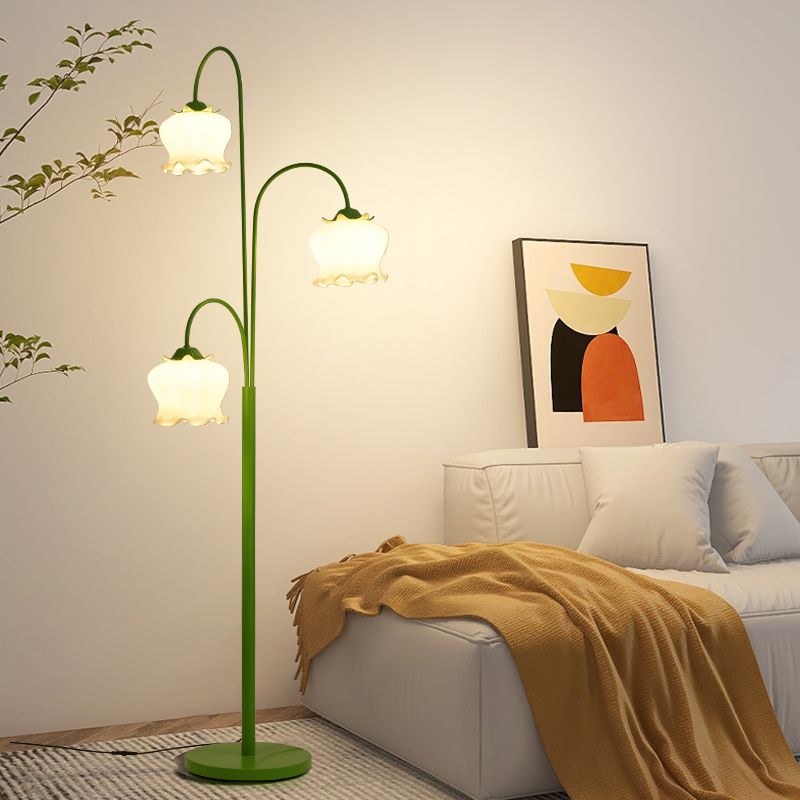 Lily Design Lelietjevandalen LED Vloerlamp Metaal/Glas Wit/Groen Slaap/Woon/Kinderkamer