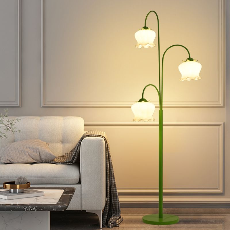 Lily Design Lelietjevandalen LED Vloerlamp Metaal/Glas Wit/Groen Slaap/Woon/Kinderkamer