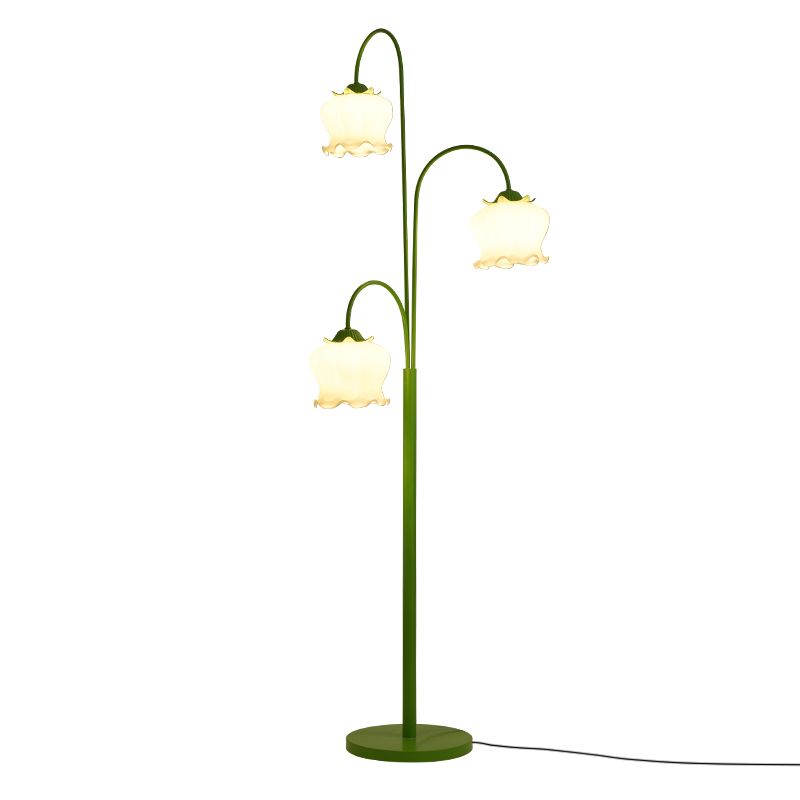 Lily Design Lelietjevandalen LED Vloerlamp Metaal/Glas Wit/Groen Slaap/Woon/Kinderkamer