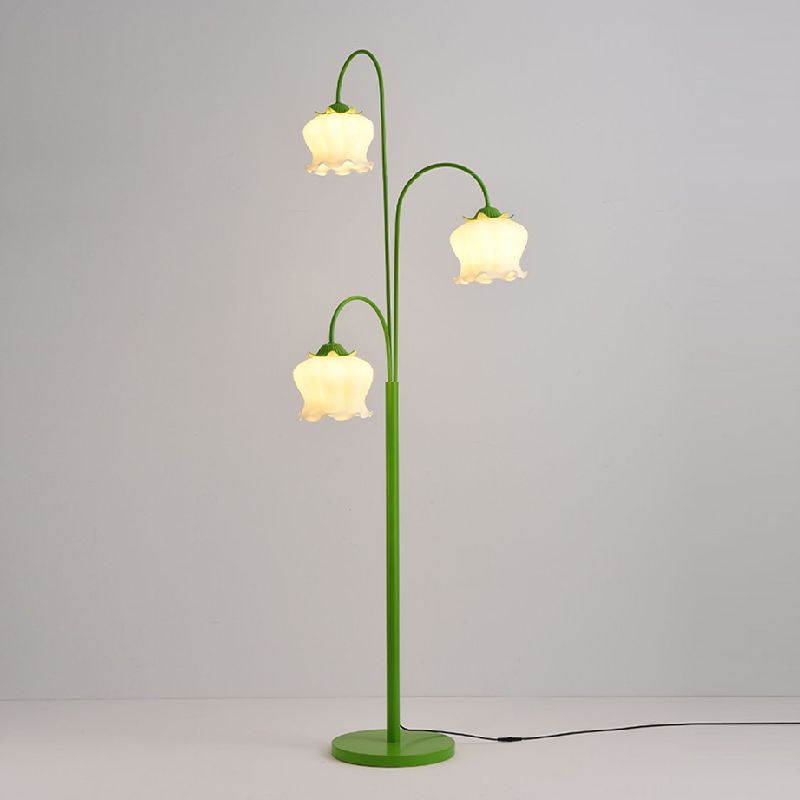 Lily Design Lelietjevandalen LED Vloerlamp Metaal/Glas Wit/Groen Slaap/Woon/Kinderkamer