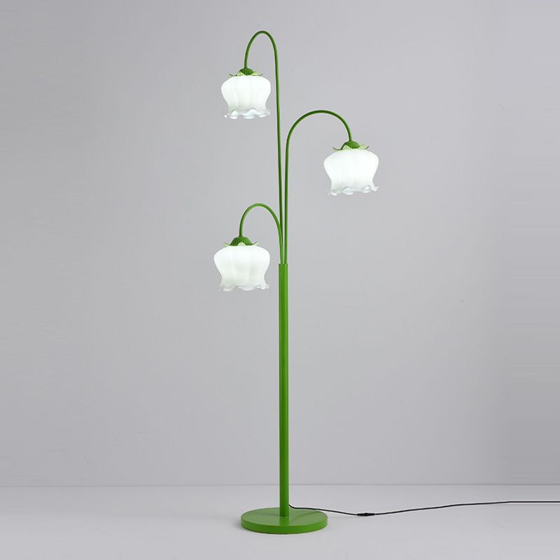 Lily Design Lelietjevandalen LED Vloerlamp Metaal/Glas Wit/Groen Slaap/Woon/Kinderkamer