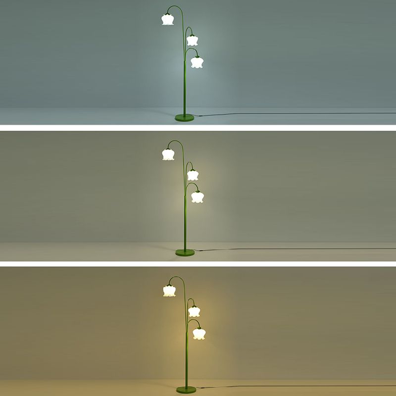 Lily Design Lelietjevandalen LED Vloerlamp Metaal/Glas Wit/Groen Slaap/Woon/Kinderkamer