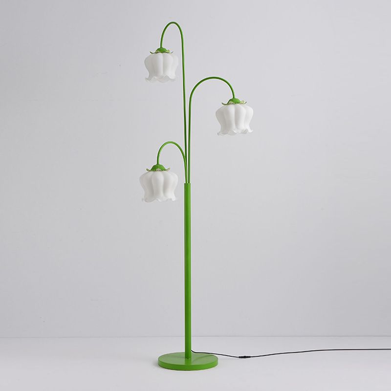 Lily Design Lelietjevandalen LED Vloerlamp Metaal/Glas Wit/Groen Slaap/Woon/Kinderkamer