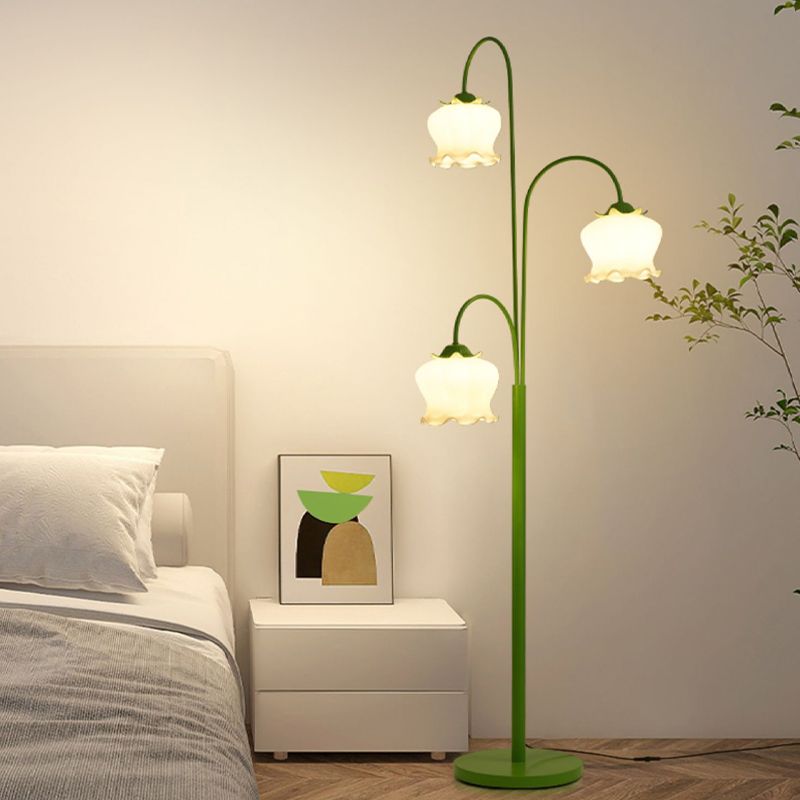 Lily Design Lelietjevandalen LED Vloerlamp Metaal/Glas Wit/Groen Slaap/Woon/Kinderkamer