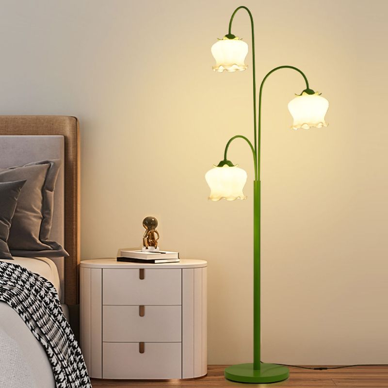 Lily Design Lelietjevandalen LED Vloerlamp Metaal/Glas Wit/Groen Slaap/Woon/Kinderkamer