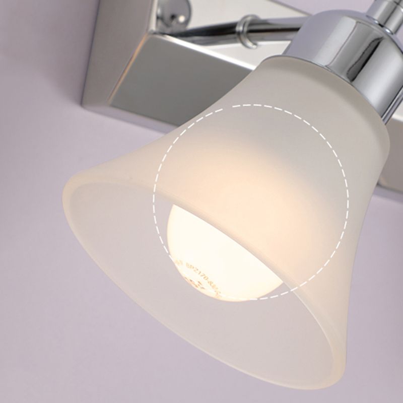 Leigh Design Bloem LED Wandlamp Metaal/Glas Wit/Silver Slaap/Woon/Badkamer
