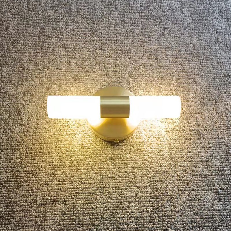 Leigh Moderne Cilinder LED Wandlamp Metaal/Acryl Goud Slaap/Woon/Badkamer