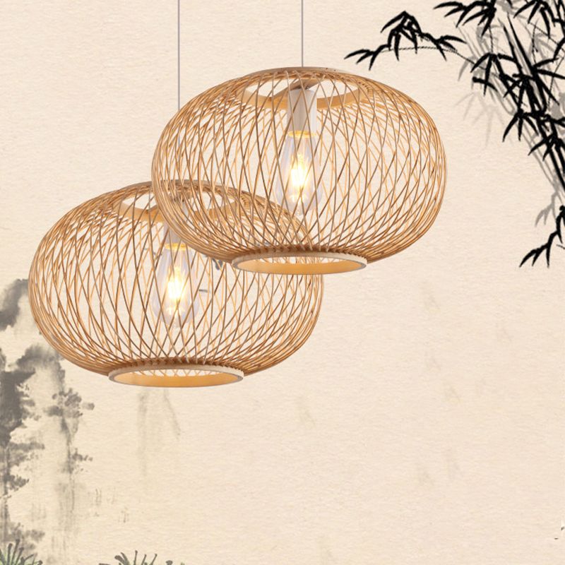 Ritta Moderne Design LED Hanglamp Acryl Rattan Woonkamer Keuken