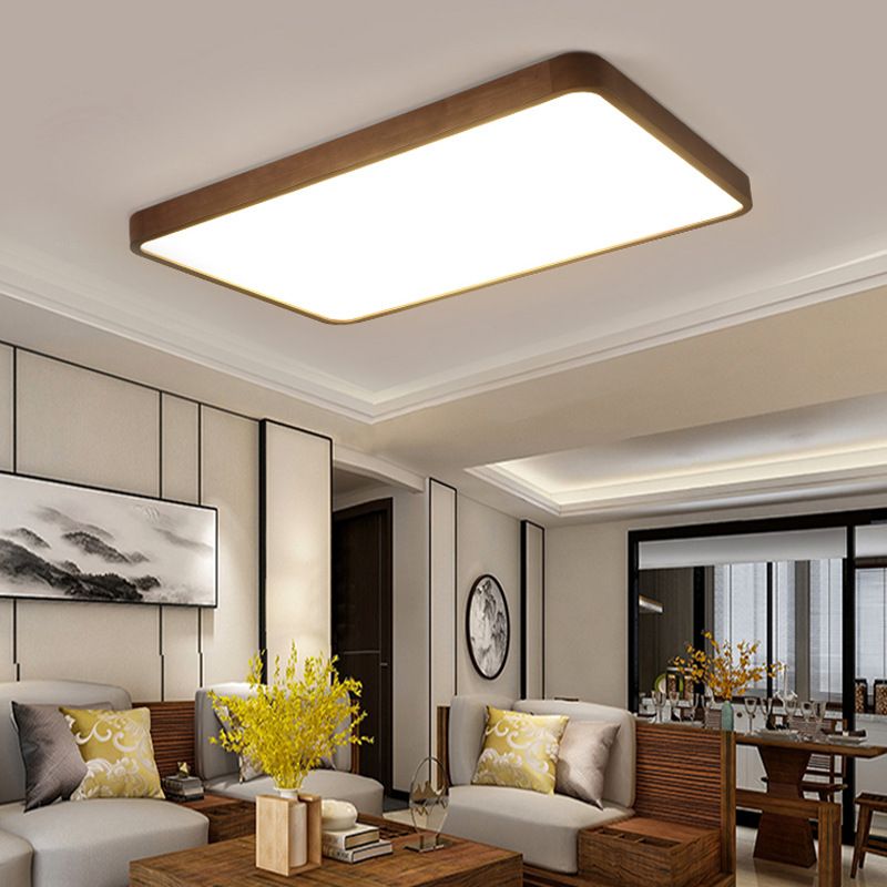Ozawa Moderne LED Plafondlamp Hout Acryl Slaapkamer Woonkamer