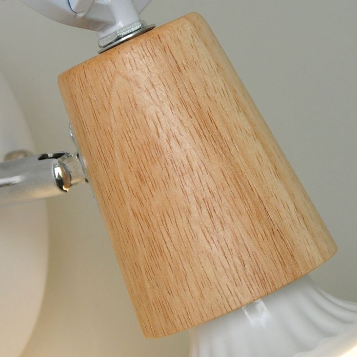 Ozawa Moderne Gewei LED Wandlamp Metaal/Hout/Glas Zwart/Wit Slaap/Woon/Badkamer