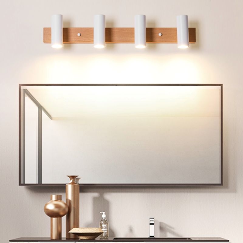 Ozawa Draaibare Spotlight Spiegel Front Vanity Wandlamp Hout/Metaal Slaapkamer/Woonkamer