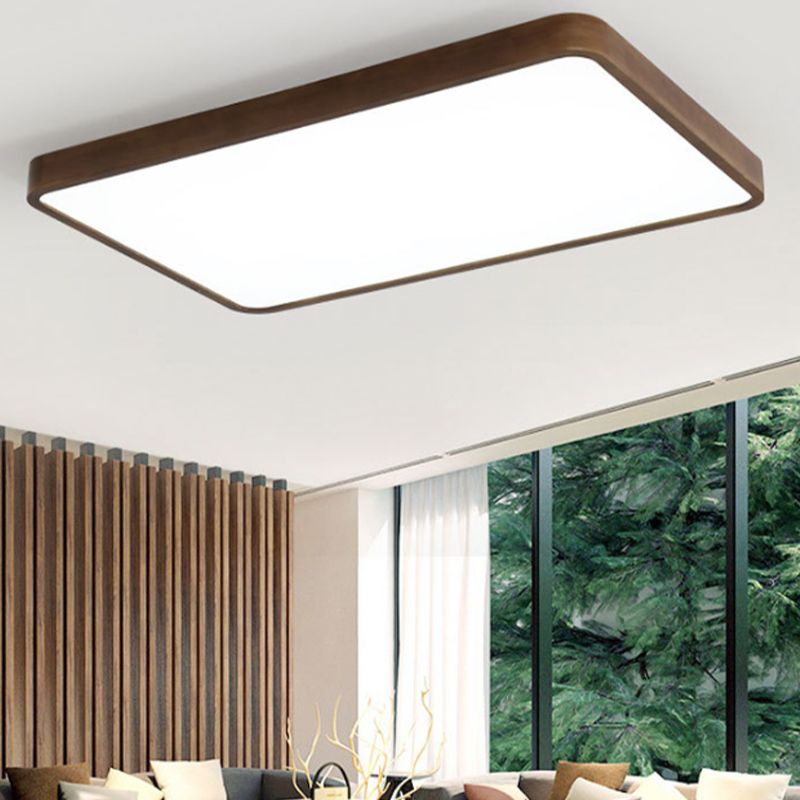 Ozawa Moderne LED Plafondlamp Hout Acryl Slaapkamer Woonkamer
