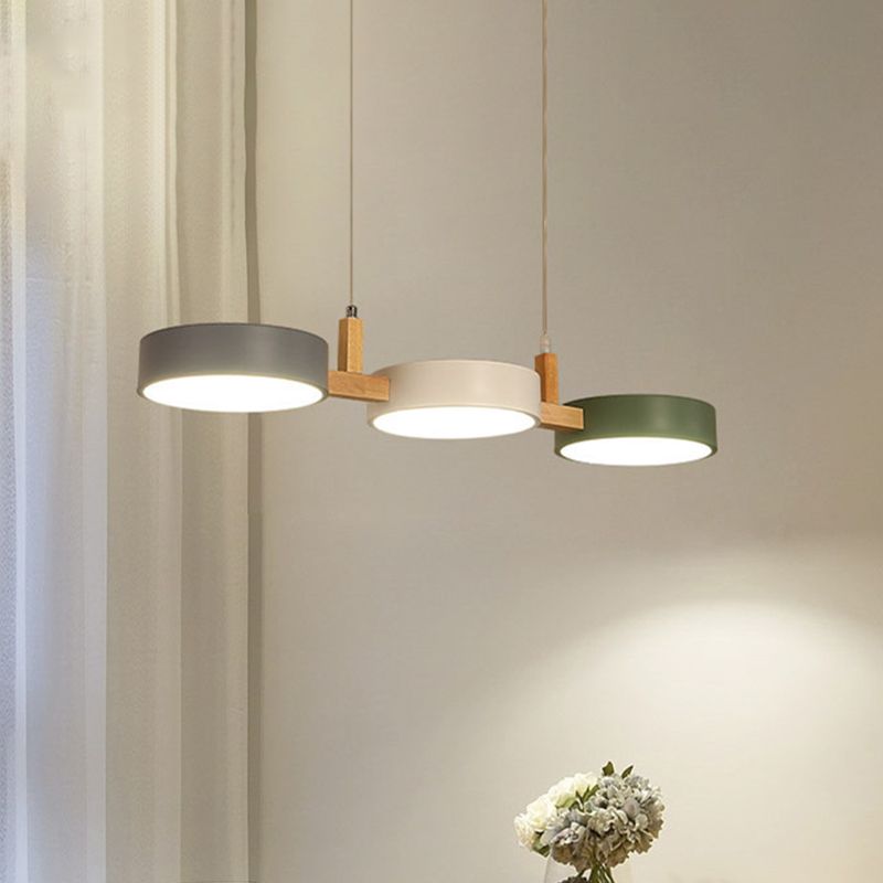 Morandi Moderne Design LED Hanglamp Metaal Hout Woonkamer Keuken