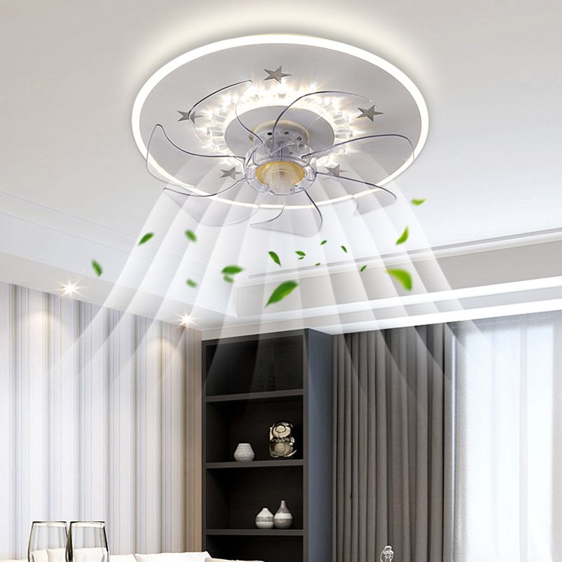 Minori Decoratief Design LED Plafondventilator met Lamp Metaal/Acryl Woonkamer/Eetkamer