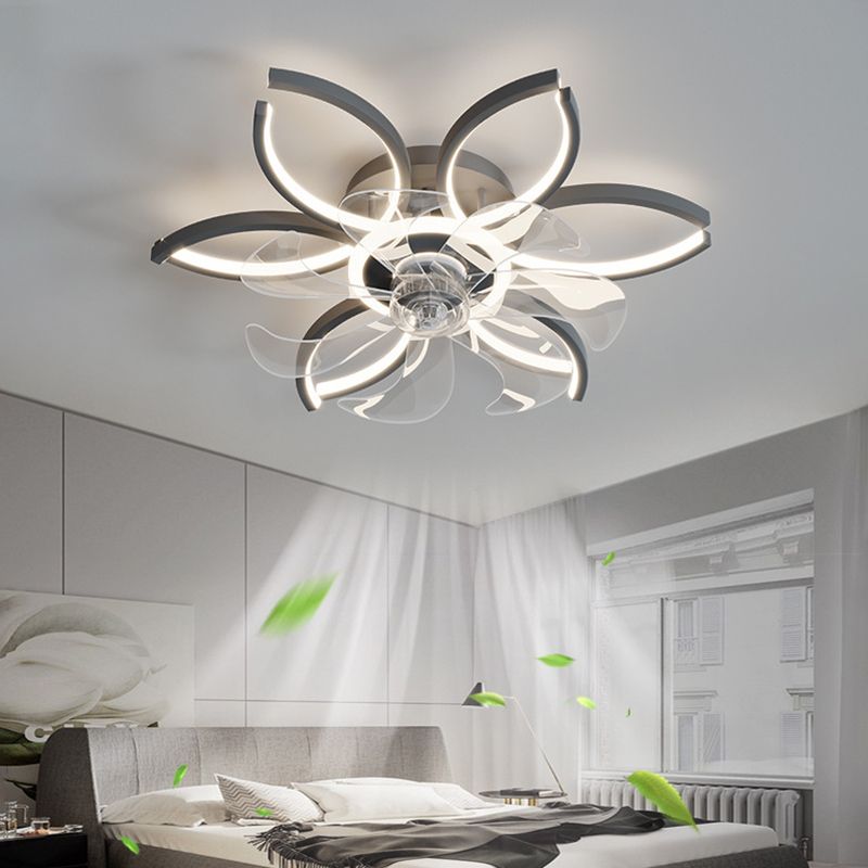 Lacey Moderne Plafondventilator met Lamp Metaal/Acryl Zwart/Wit/Goud Slaap/Woon/Eetkamer