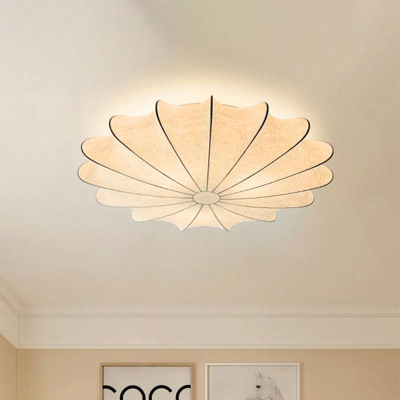 Renée Moderne Design LED Plafondlamp Stof Wit Woonkamer Keuken