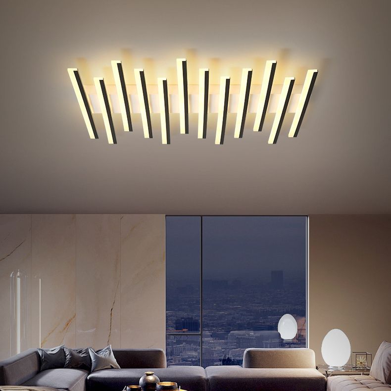 Quinn Modern Plafondlamp Metaal Zwart Wit Woonkamer Slaapkamer