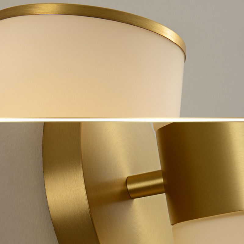 Leigh Moderne Cilinder LED Wandlamp Metaal/Glas Koper Slaap/Woon/Badkamer