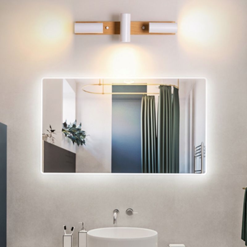 Ozawa Draaibare Spotlight Spiegel Front Vanity Wandlamp Hout/Metaal Slaapkamer/Woonkamer