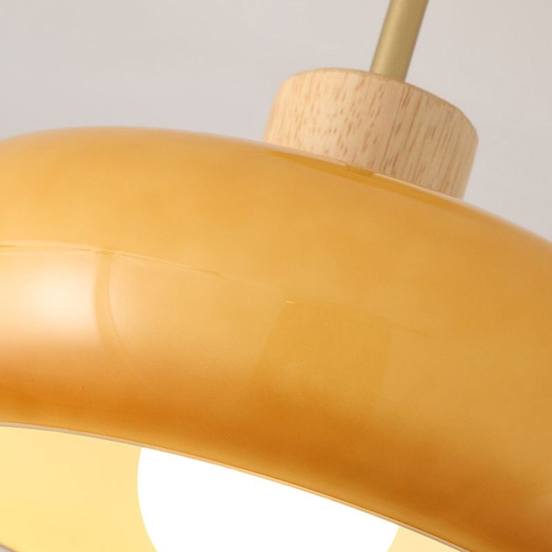 Hailie Houten Hanglamp Design Hoot/Glas Wit/Oranje Slaapkamer