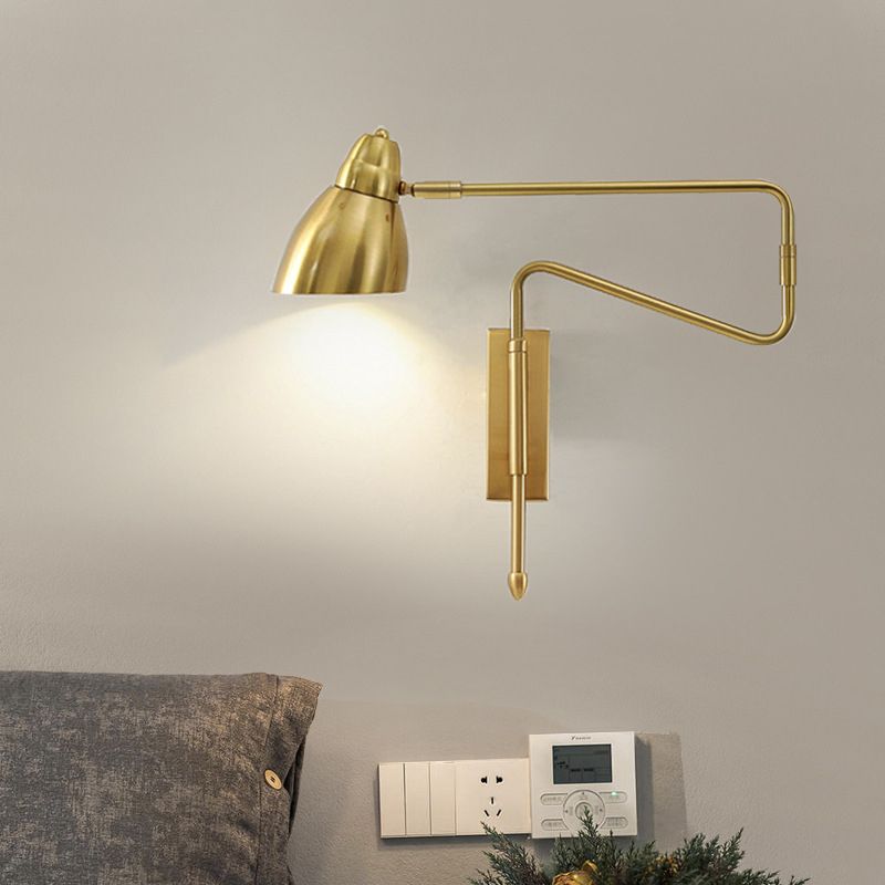Freja Moderne Design Wandlamp Metaal Verstelbaar Zwart/Goud Slaapkamer/Woonkamer